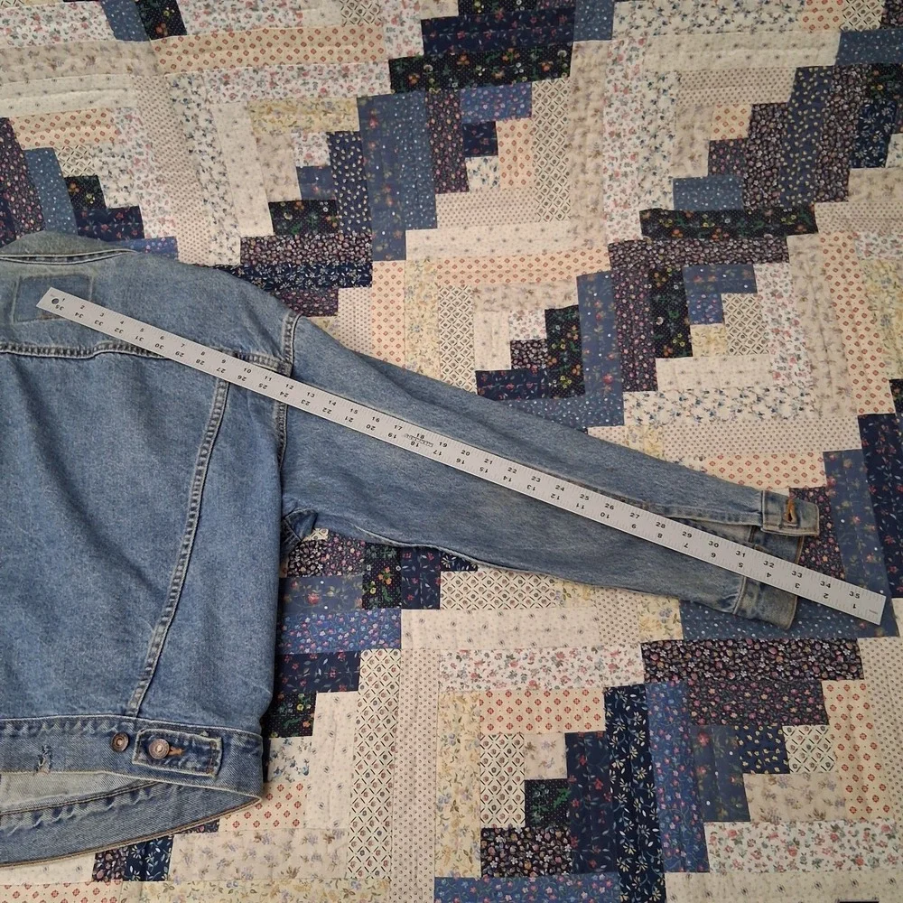 Vintage 90s Levis White Tab Type 3 Denim Trucker Jacket Sz XL 57598 Made in USA‎